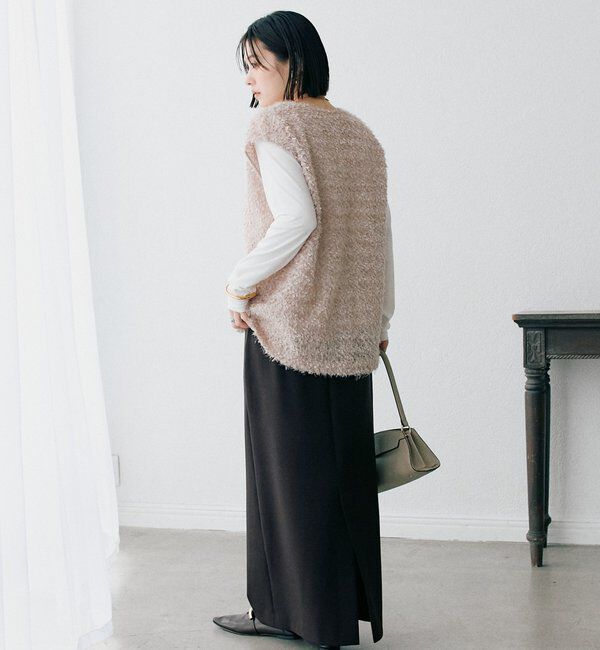  「【ストレスフリー/シーズンレス】ストレッチダンボールIラインスカート」|スカート|