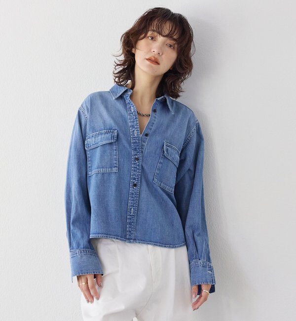  「【RIMH（リムエイチ）】バックフレアショートシャツ」|シャツ・ブラウス|