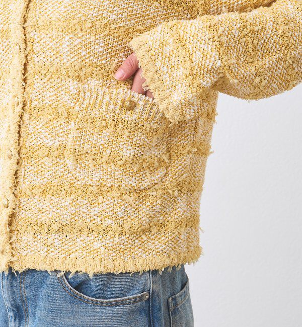  「【上品見え】ツイードショートカーディガン」|カーディガン|