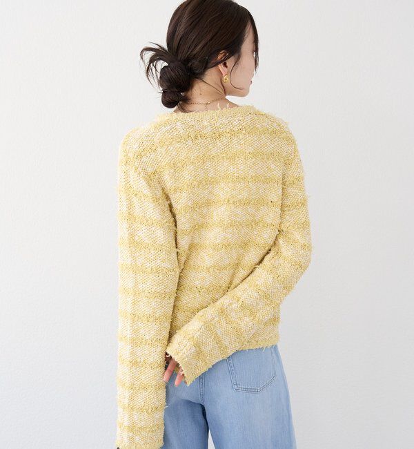  「【上品見え】ツイードショートカーディガン」|カーディガン|