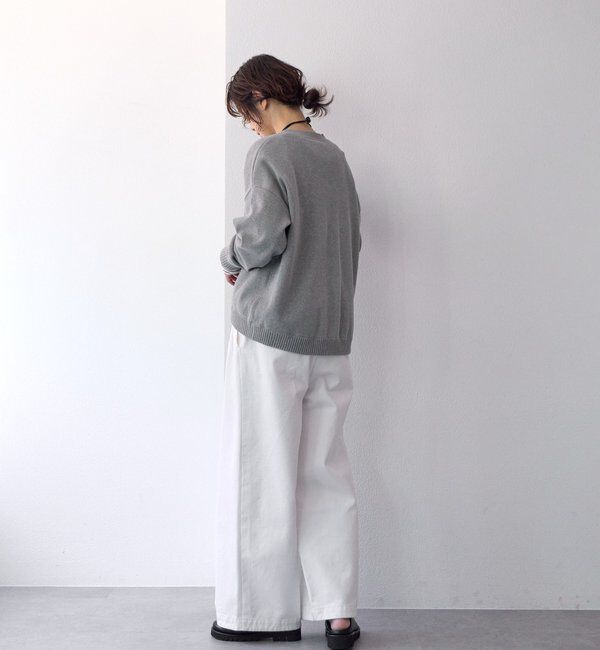  「【A・MONN(アモン)】Vネックニットプルオーバー」|ニット・セーター|