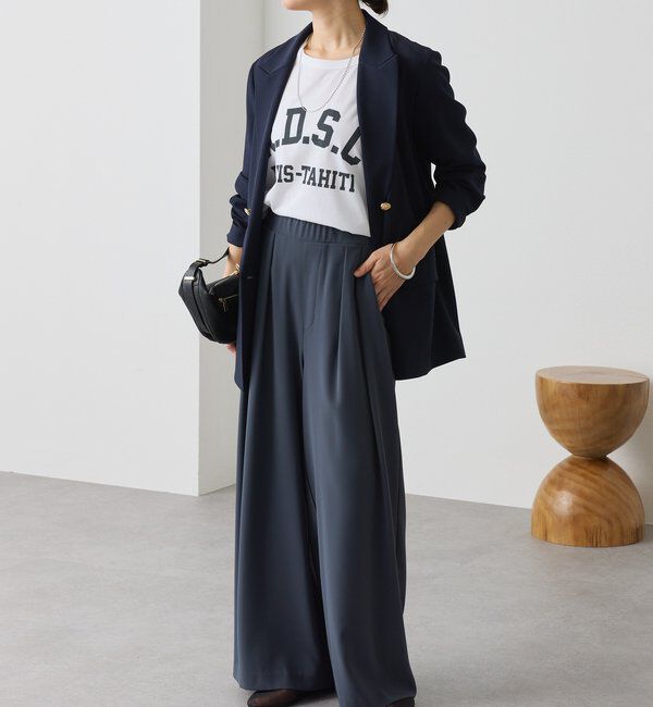  「【オンオフ使える】ドライギャバピークドラペルジャケット」|テーラードジャケット|