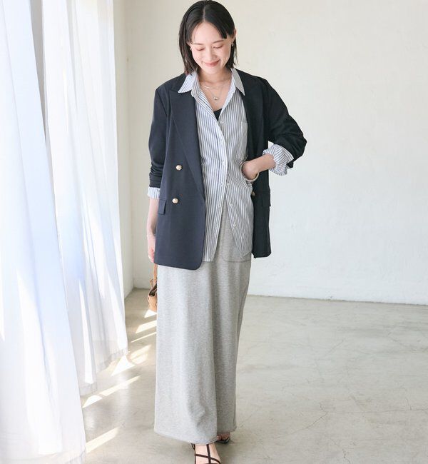  「【オンオフ使える】ドライギャバピークドラペルジャケット」|テーラードジャケット|