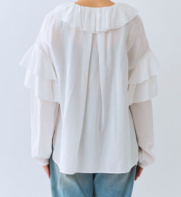  「【着映え】フリルディテールブラウス」|シャツ・ブラウス|