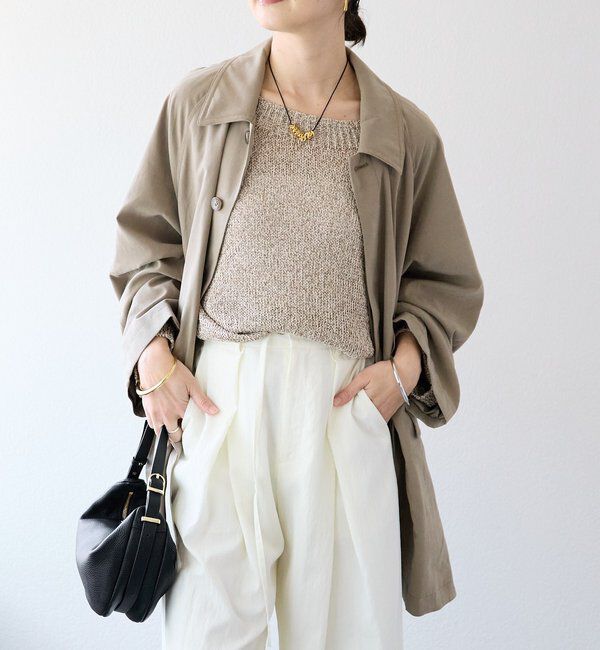  「【鮮度ある着こなしに】ストール付きテントコート」|その他|