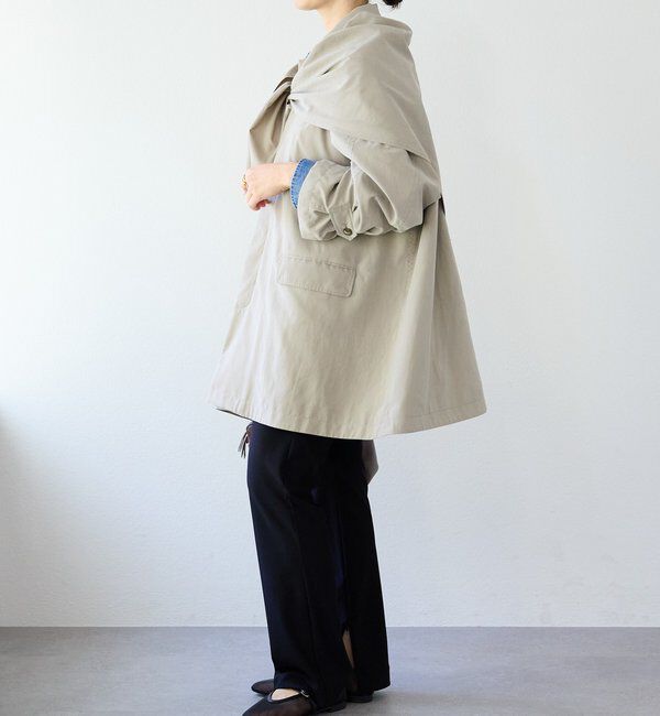  「【鮮度ある着こなしに】ストール付きテントコート」|その他|