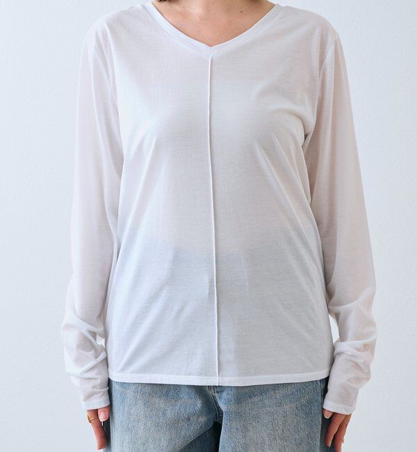  「【着回し力抜群】2wayセミシアーロンTee」|Tシャツ・カットソー|