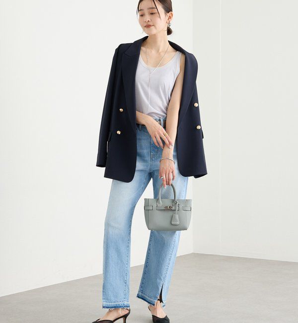  「【フェミニンなムードを演出】チュールリブタンクトップ」|キャミソール|