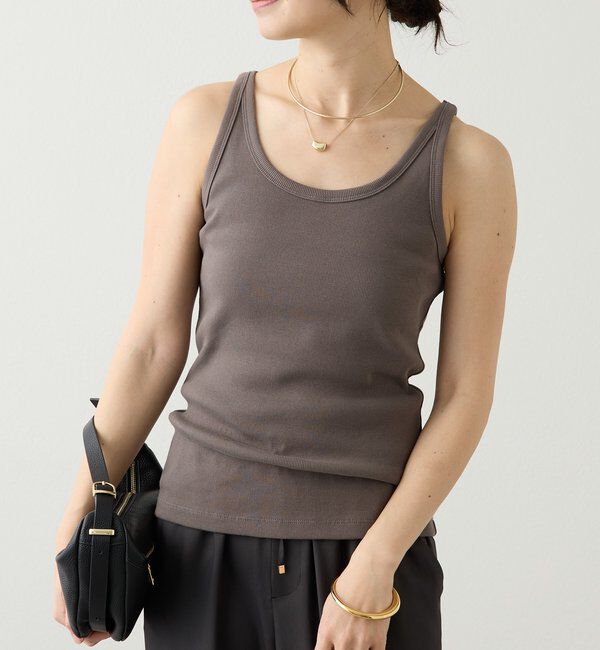  「【レイヤードスタイルに◎】ミニマルテレコタンク」|キャミソール|