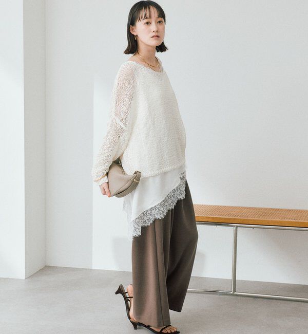  「【ご好評につき再販売開始！】テープヤーンボートネックニット」|ニット・セーター|