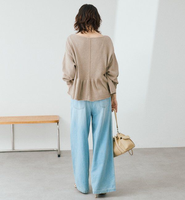  「【大人の甘さを演出】ルーズペプラムニット」|ニット・セーター|