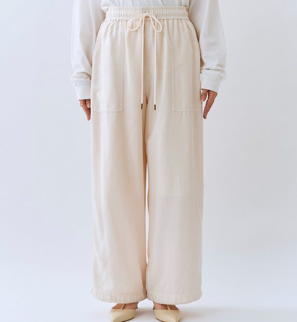  「【セットアップ可/こなれ感抜群】ガーメントダイ2wayワイドパンツ」|チノ|