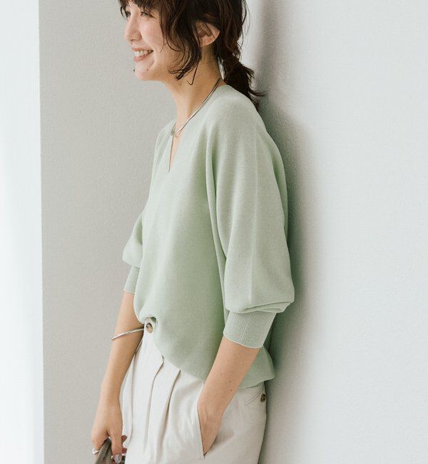  「【軽くしなやかな着心地】ライトギマバックボリュームニット」|ニット・セーター|