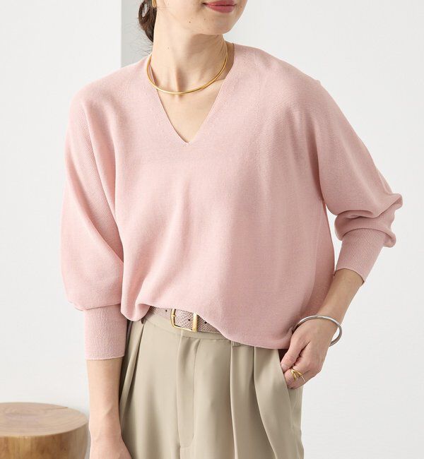  「【軽くしなやかな着心地】ライトギマバックボリュームニット」|ニット・セーター|