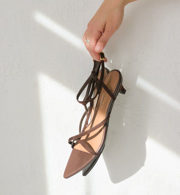  「予約【抜け感】ポインテッドラインサンダル」|サンダル|