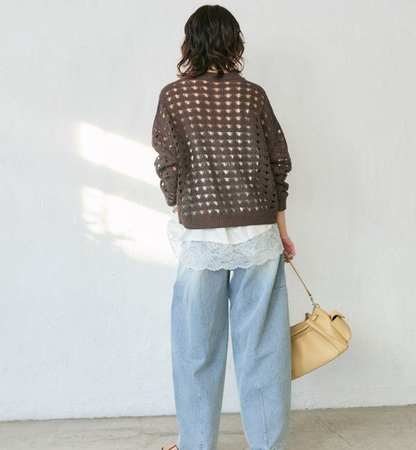  「【夏まで使える】透かし編みカーディガン」|カーディガン|