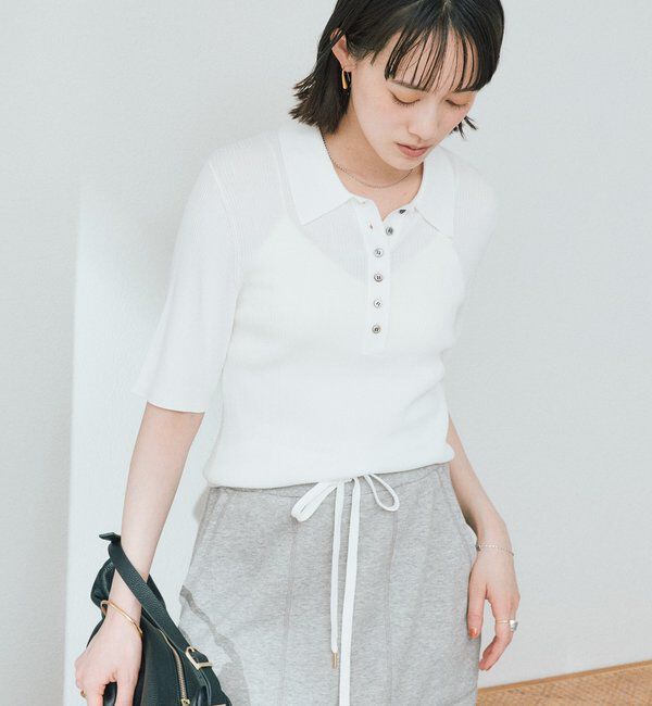  「【オンオフ使える】クールフィールポロニット」|ニット・セーター|