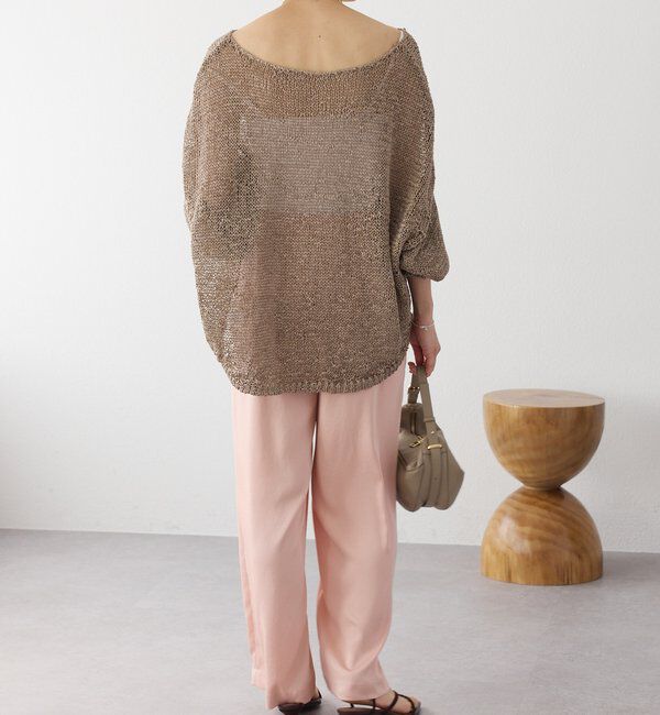  「【上品な光沢】サテンツイルイージーパンツ」|チノ|