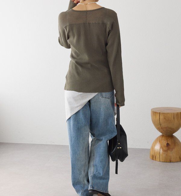  「【抜け感】ZIPリブニットカーディガン」|カーディガン|