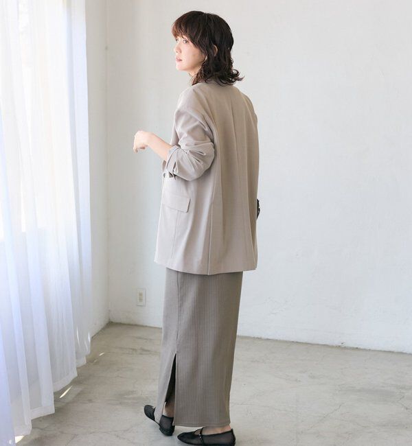  「【こなれ感抜群/接触冷感機能付き】ワイドショルダージャケット」|テーラードジャケット|