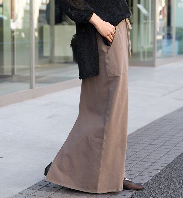  「予約【イージーな着心地】スエットロングスカート」|スカート|