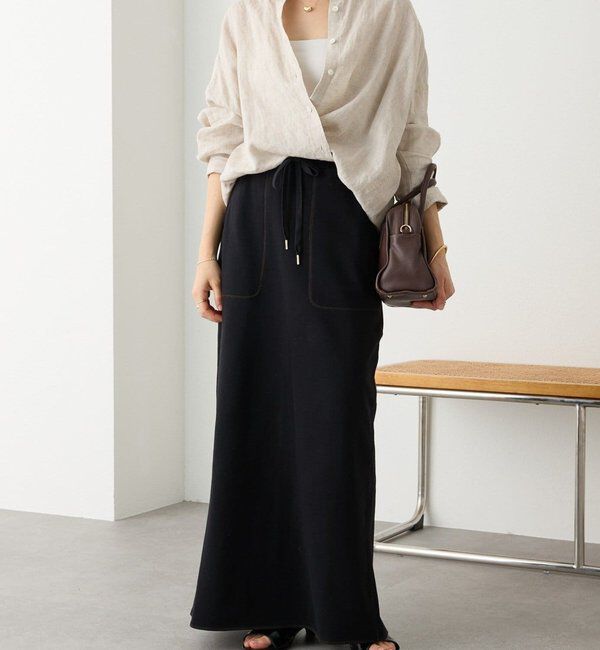  「予約【イージーな着心地】スエットロングスカート」|スカート|