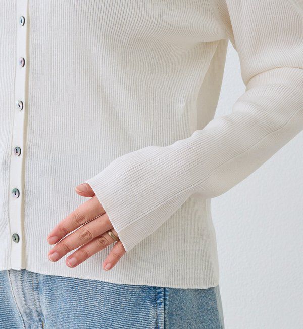  「予約【アンサンブル対応可】コットンリブカーディガン」|カーディガン|