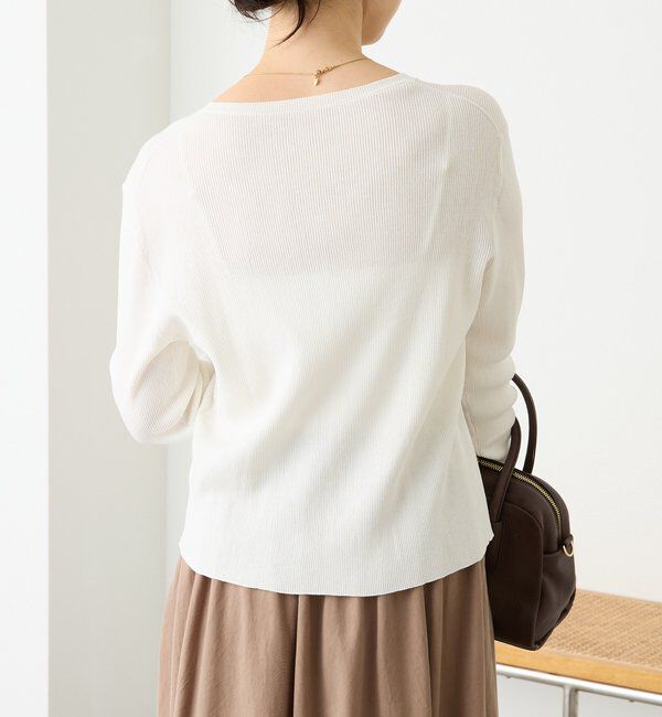  「予約【アンサンブル対応可】コットンリブカーディガン」|カーディガン|