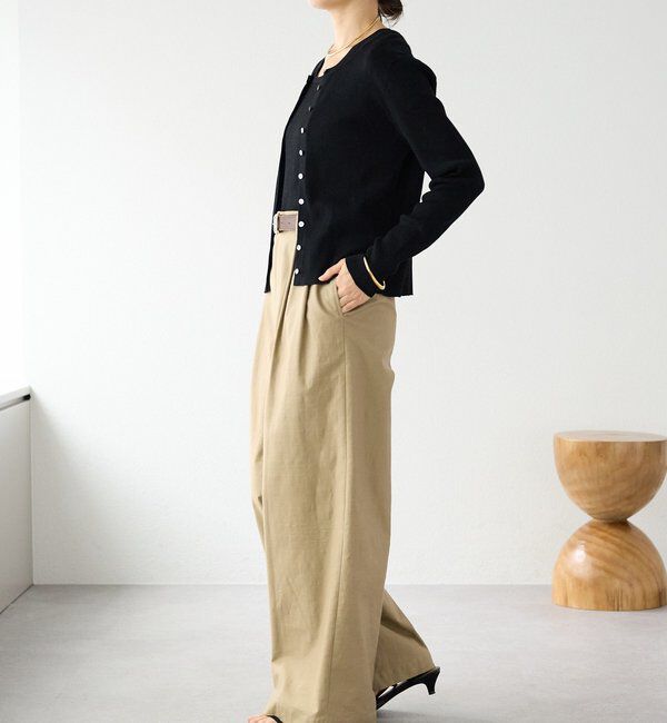  「予約【アンサンブル対応可】コットンリブカーディガン」|カーディガン|