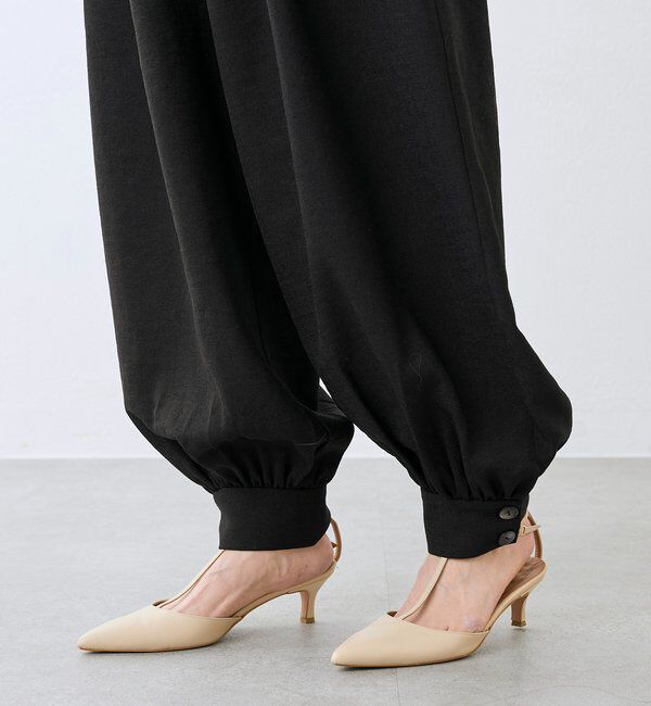  「予約【鮮度抜群/防シワ性/紫外線防止】リネンライクアラジンパンツ」|チノ|