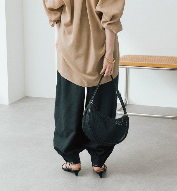  「予約【鮮度抜群/防シワ性/紫外線防止】リネンライクアラジンパンツ」|チノ|