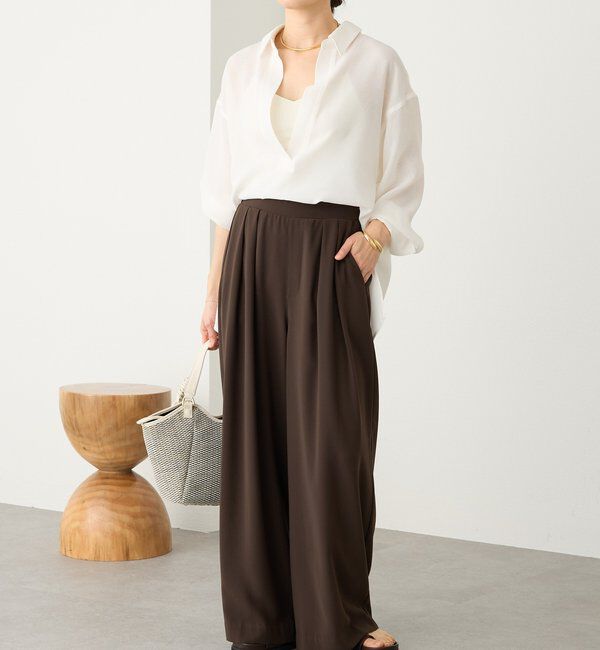  「予約【涼し気な抜け感】メッシュスキッパーシャツ」|シャツ・ブラウス|