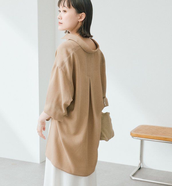  「予約【涼し気な抜け感】メッシュスキッパーシャツ」|シャツ・ブラウス|