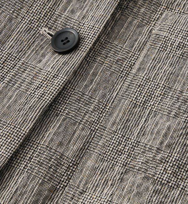  「予約【こなれた印象に】バンピーチェックハーフスリーブジャケット」|テーラードジャケット|