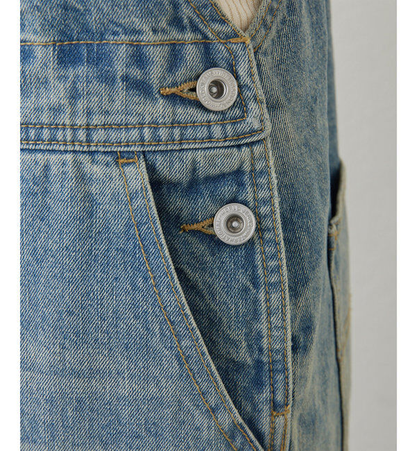  「【サイズ展開あり/長さ調整可能】デニムサロペット」|チノ|