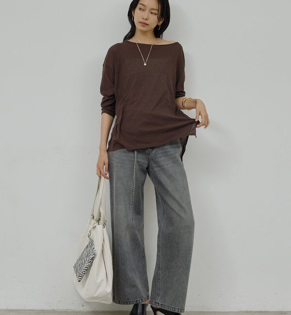  「【La nature linge】オーバーシアーロンT」|Tシャツ・カットソー|