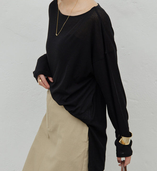  「【La nature linge】オーバーシアーロンT」|Tシャツ・カットソー|