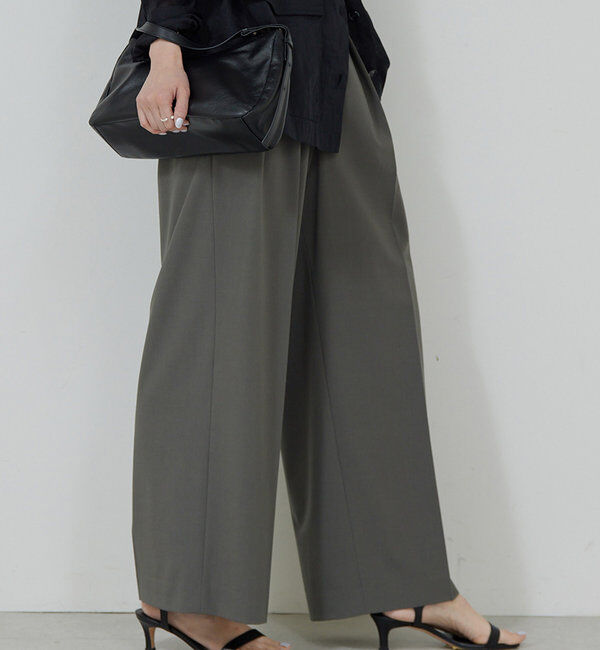  「【新色BR登場/セットアップ対応】ダブルタックパンツ」|スラックス|