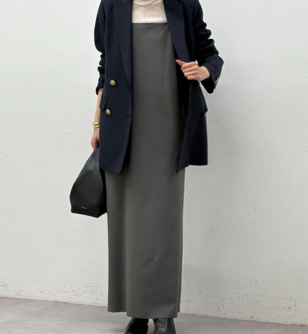  「【3サイズ展開】ストレッチマキシキャミワンピース」|ワンピース|