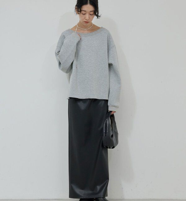  「フェイクレザータイトスカート」|スカート|