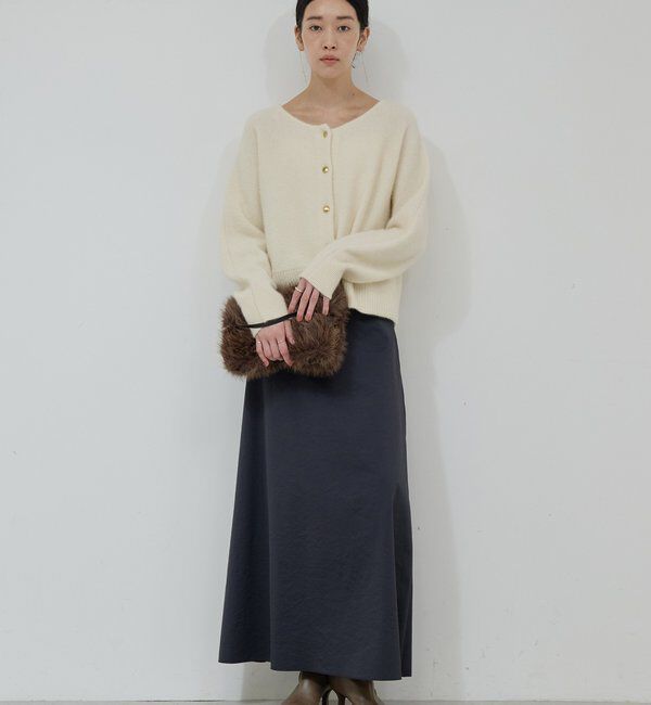  「【前後2WAY】ファーウールショートカーデ」|ニット・セーター|