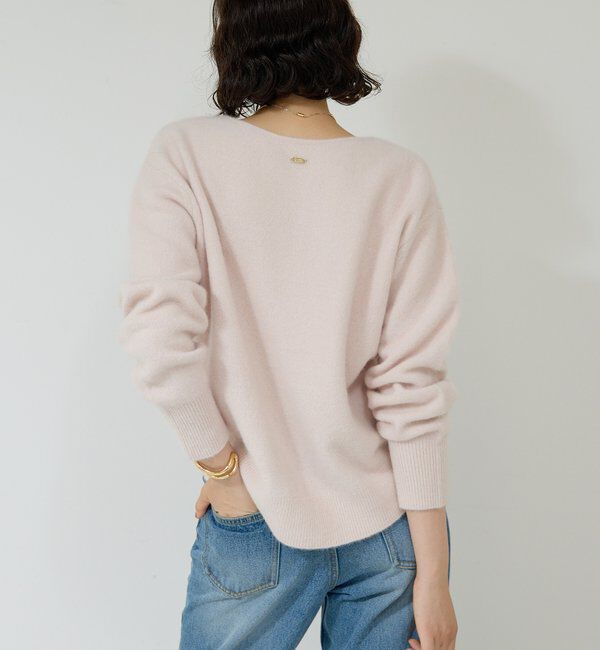  「【デコルテ美人ニット】ファーウールキーネックニット」|ニット・セーター|