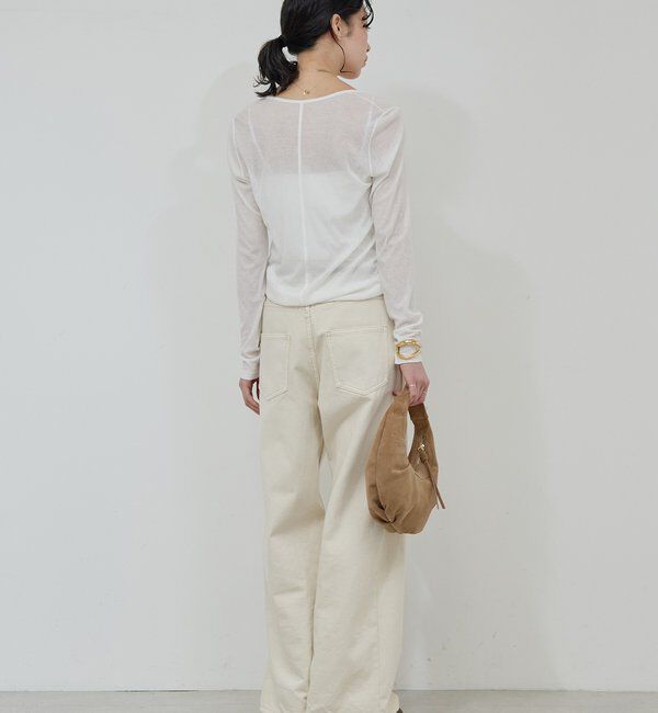  「センタープレスワイドデニム」|デニム|