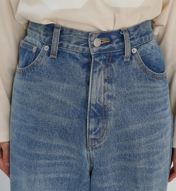  「センタープレスワイドデニム」|デニム|