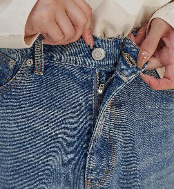  「センタープレスワイドデニム」|デニム|