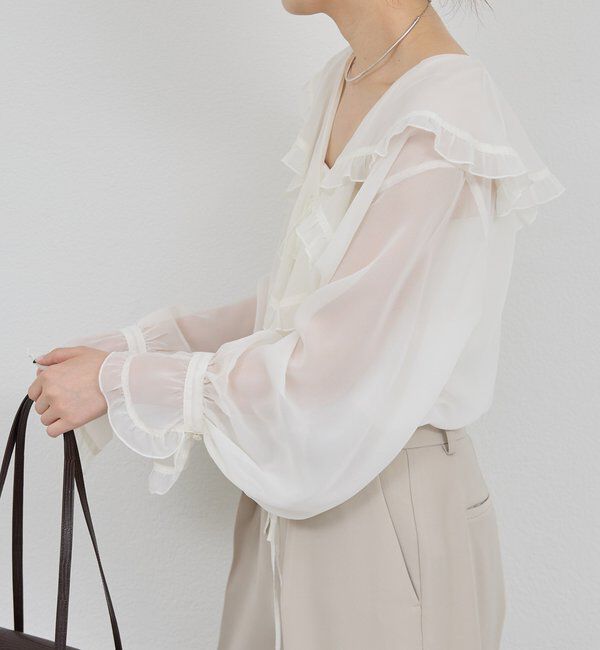  「シアーフリルブラウス」|シャツ・ブラウス|