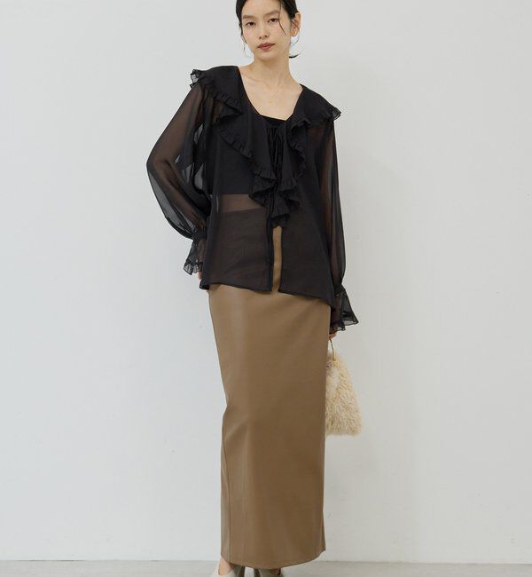  「シアーフリルブラウス」|シャツ・ブラウス|