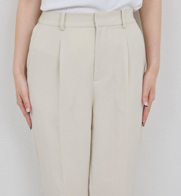  「【シワになりにくい】ジャージーテーパードパンツ」|チノ|