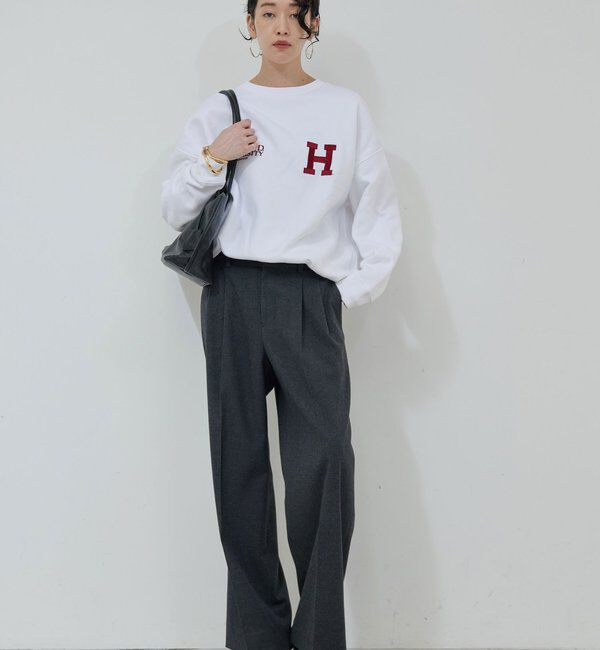  「タックワイドストレートパンツ」|チノ|