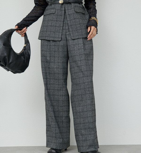  「タックワイドストレートパンツ」|チノ|